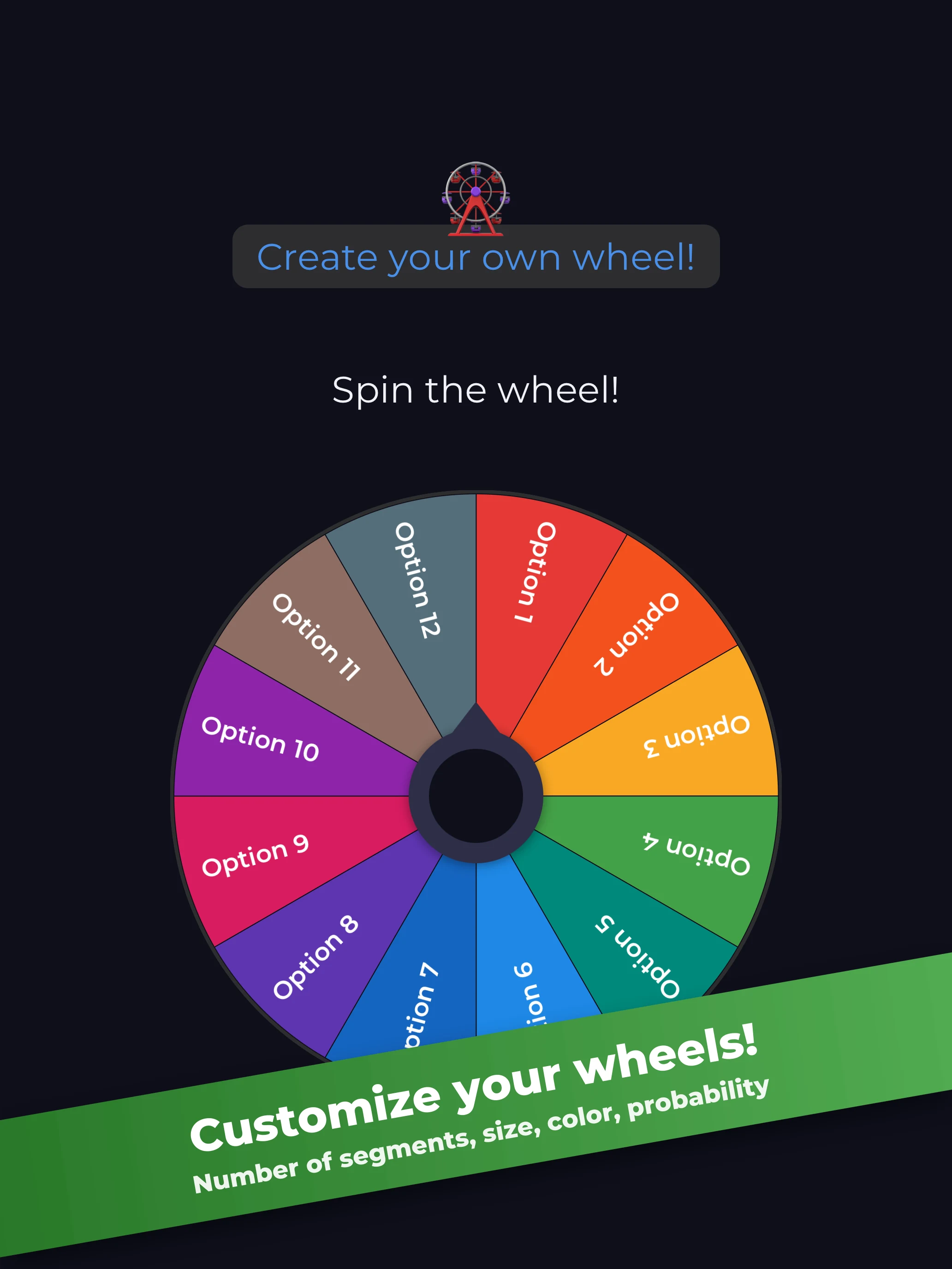 Lucky Decisions: Spin Wheel screenshot