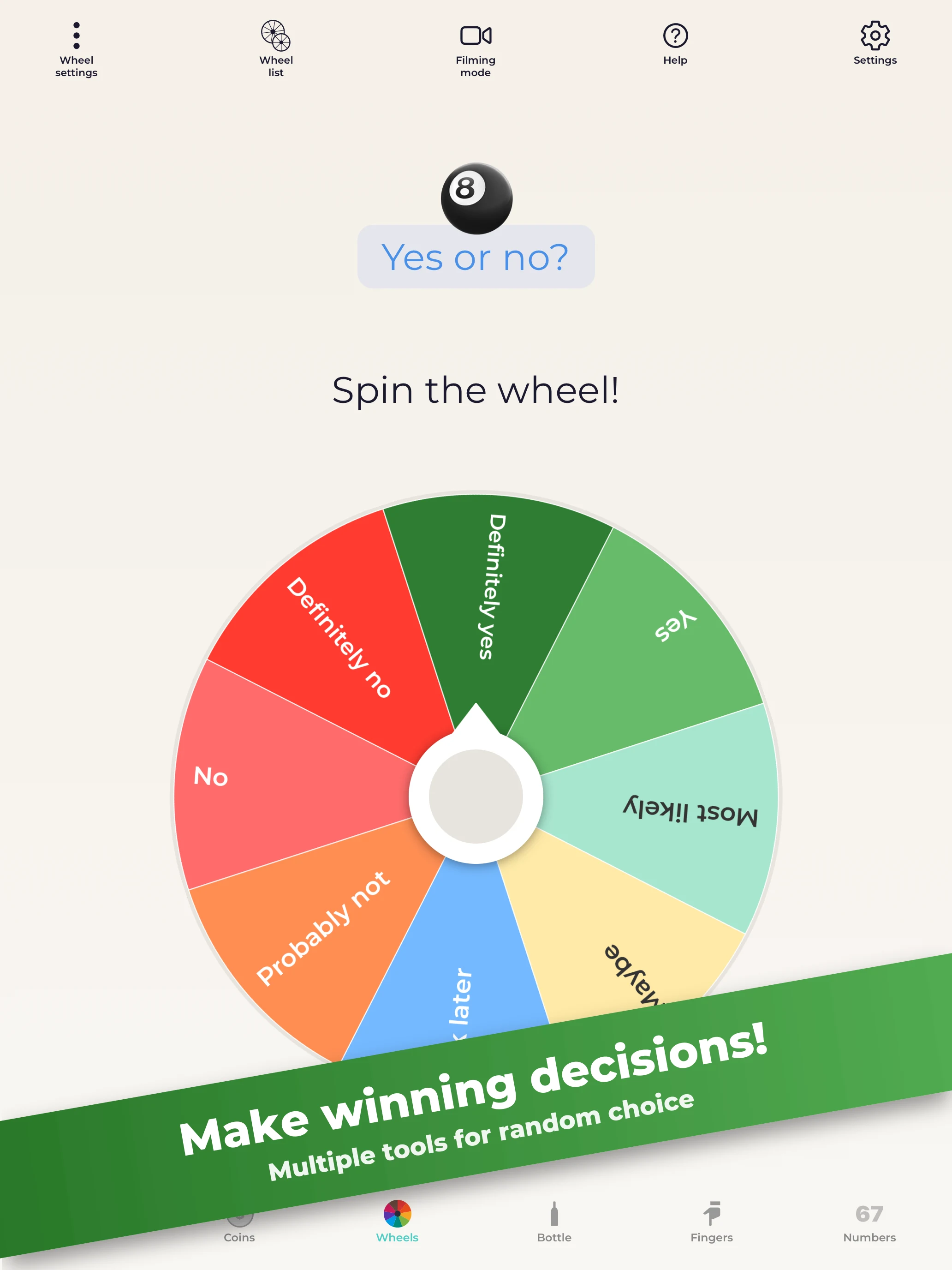 Lucky Decisions: Spin Wheel screenshot