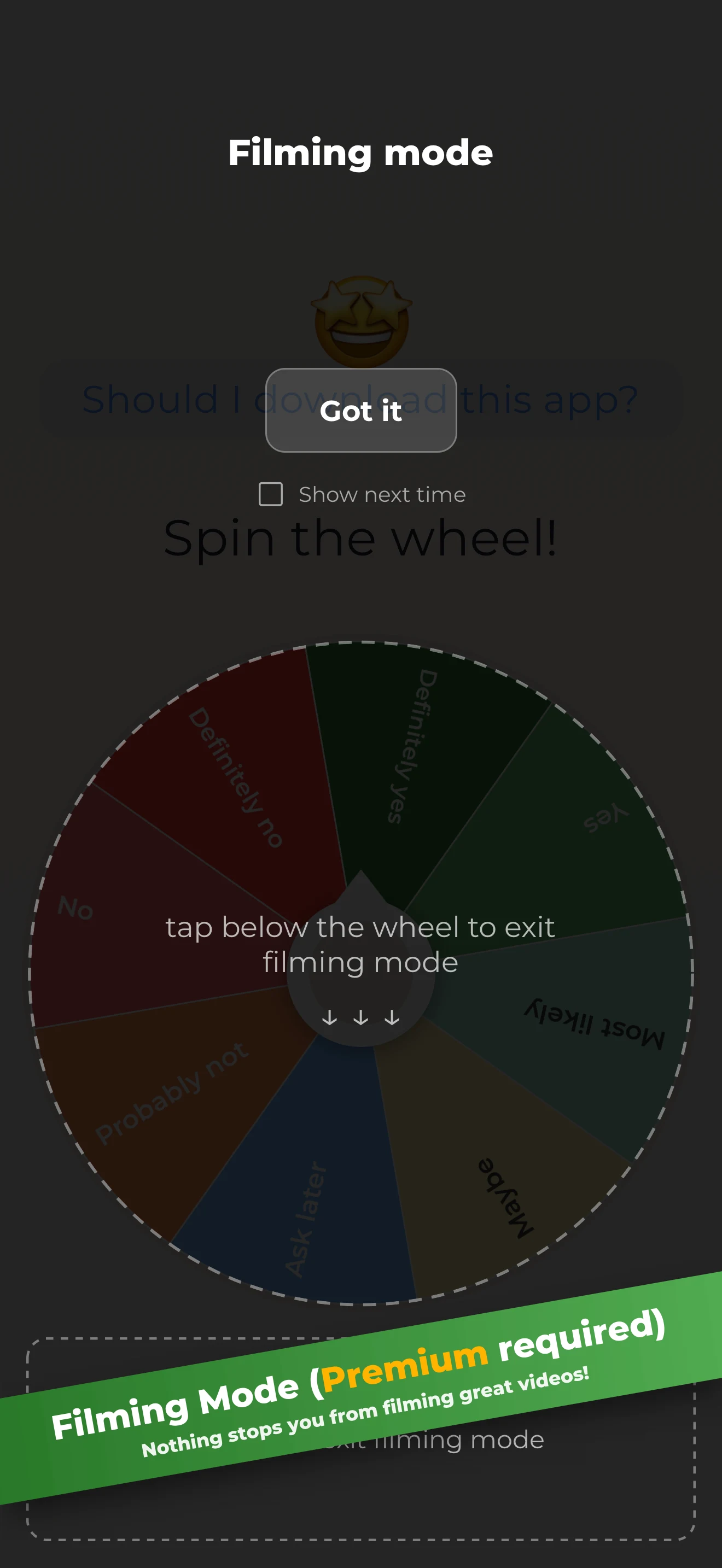Lucky Decisions: Spin Wheel screenshot