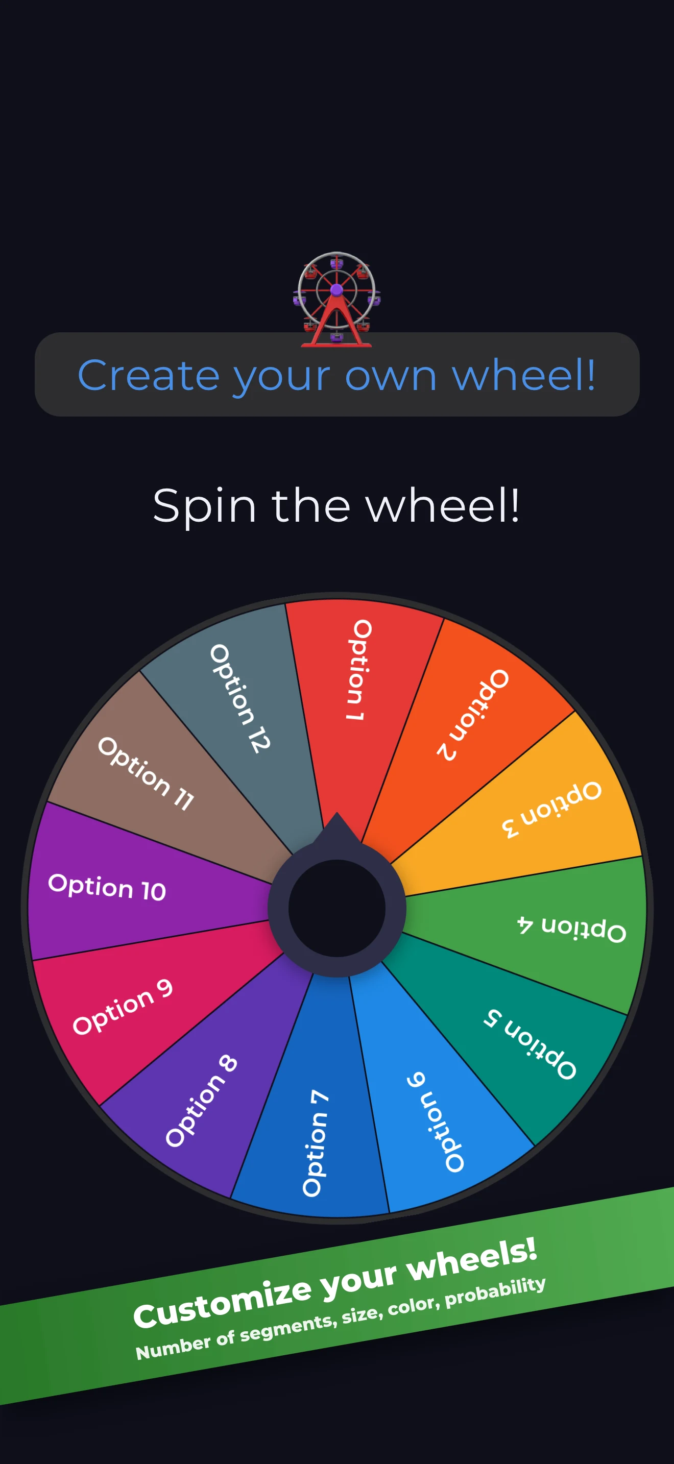 Lucky Decisions: Spin Wheel screenshot